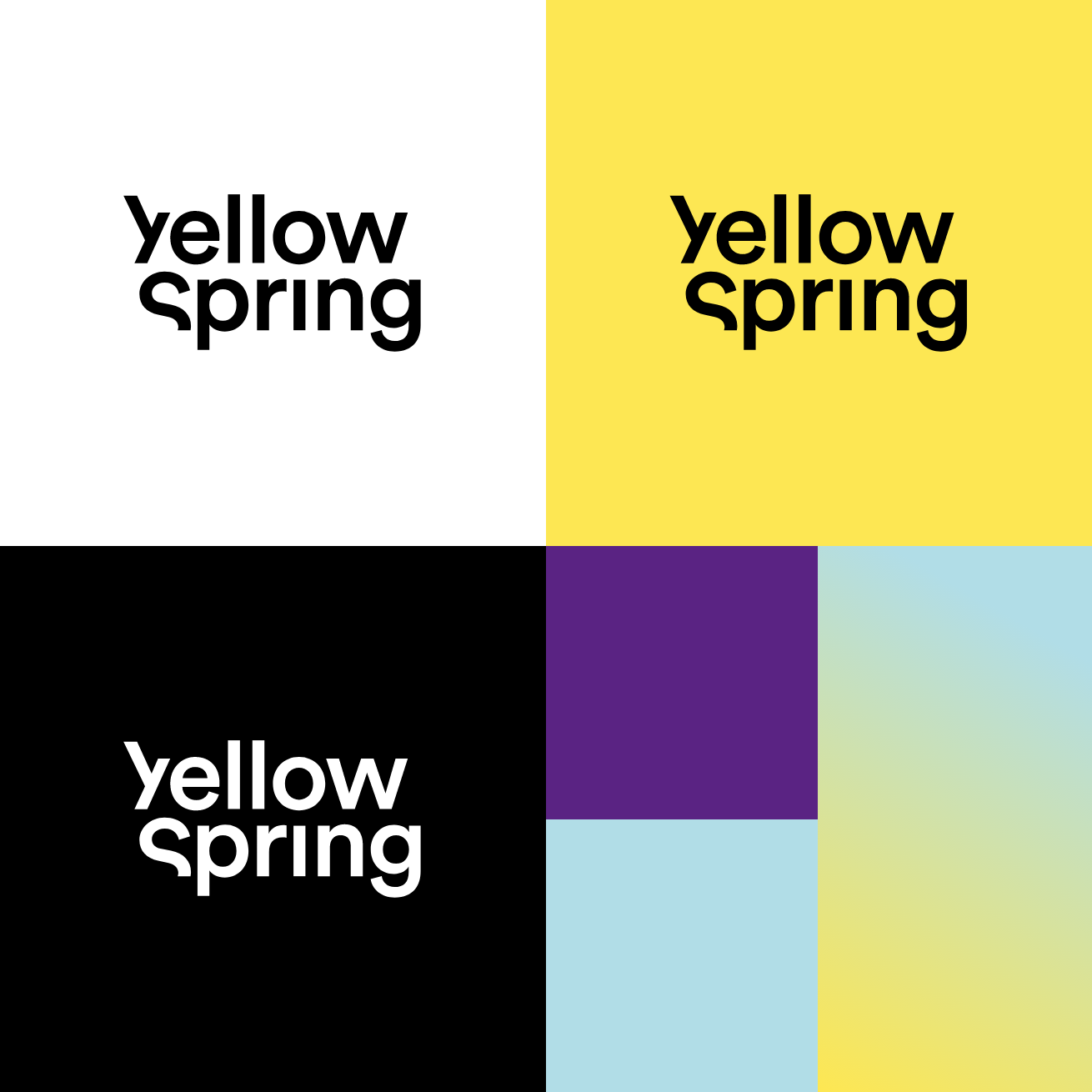 Het logo van Yellow spring en huisstijl